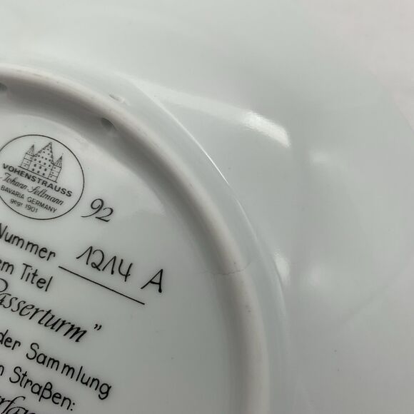 At The Water Tower Collector Plate COA and Box 1992 Helmut Glossl Artist Germany - Picture 6 of 14